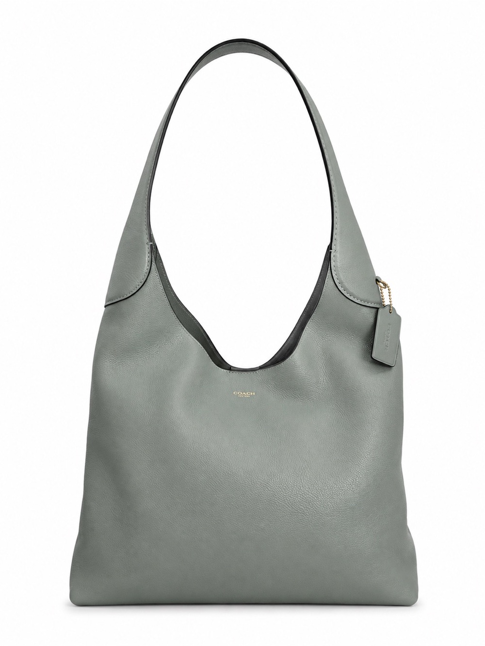 Coach Brooklyn 39 Shoulder Bag Sage Green Natural Grain Leather Large Hobo Tote